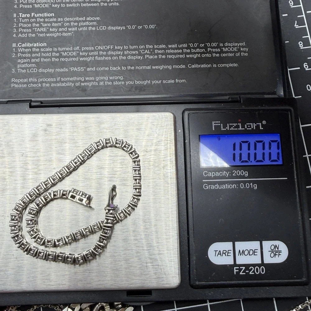 Sterling 925 Silver 3mm White CZ Cubic Zirconia Tennis Bracelet 7.25
